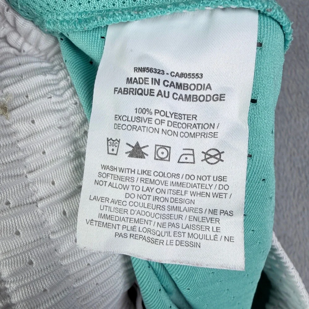 Jordan Dri-FIT Diamond Mesh Basketball Shorts Teal White HF9910-392 Mens XS